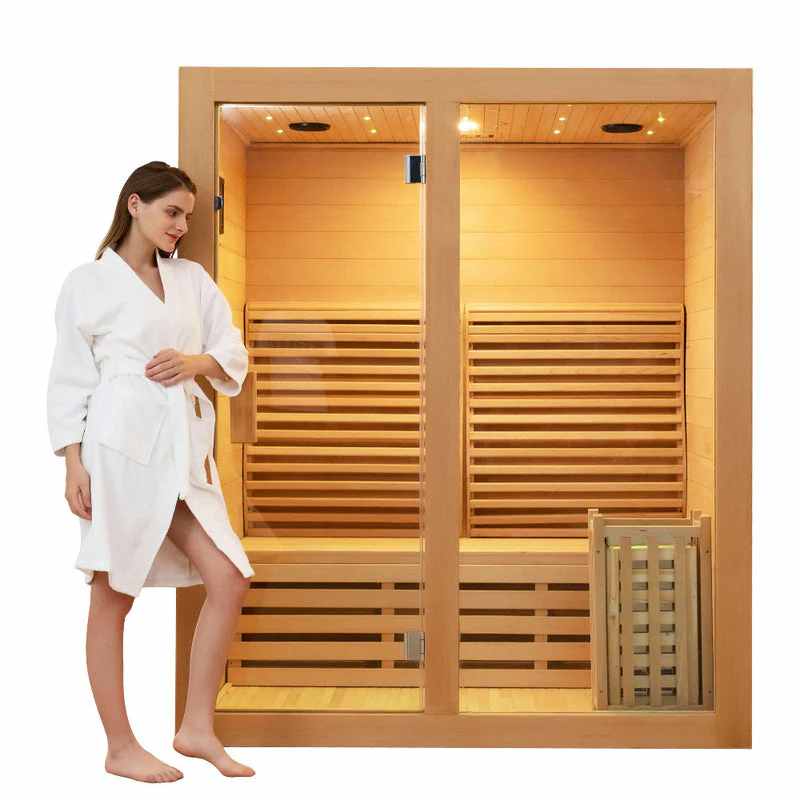 4-6 Person Indoor Sauna Room with Double-Layer Glass Door Buyer reference