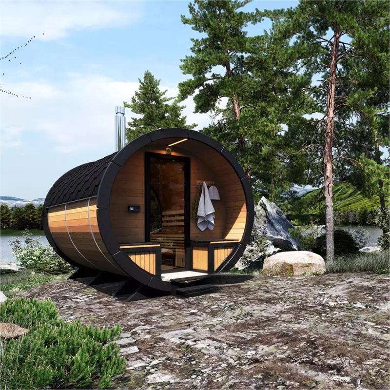 4 Person Cedar Barrel Sauna House CSA-150 Interior detail