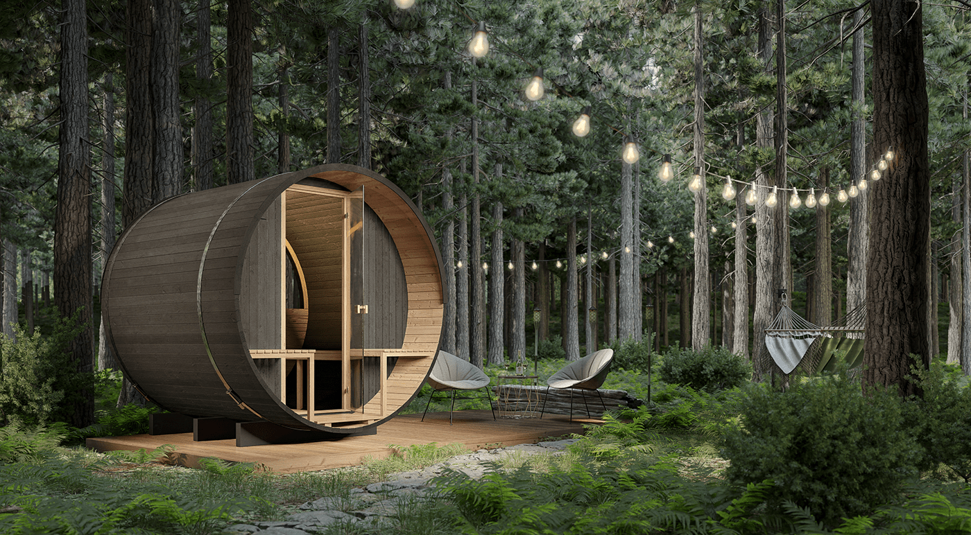 4 Person Cedar Barrel Sauna House CSA-150 Buyer reference