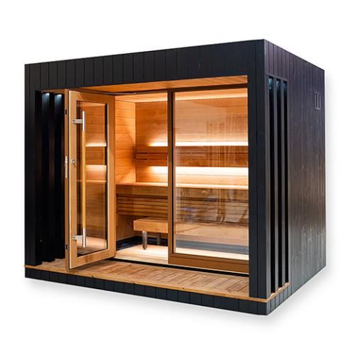 4-Person Outdoor Sauna Room, Factory-Made Steam Room for Sweating Interior detail
