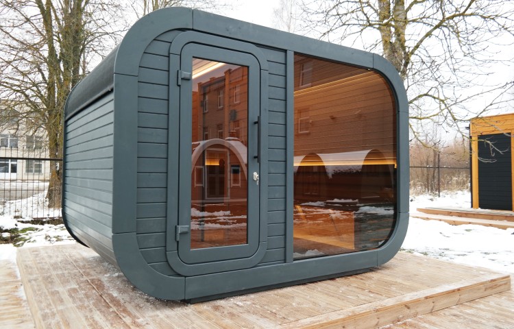 5-6 Person Cube Sauna with Customizable Design Interior detail