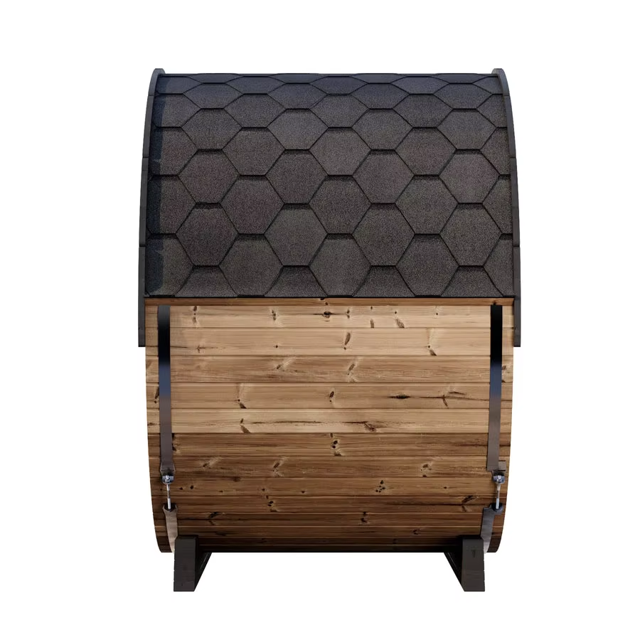 Round Outdoor Barrel Sauna with Full-Glass Front CSA-98 product view 6