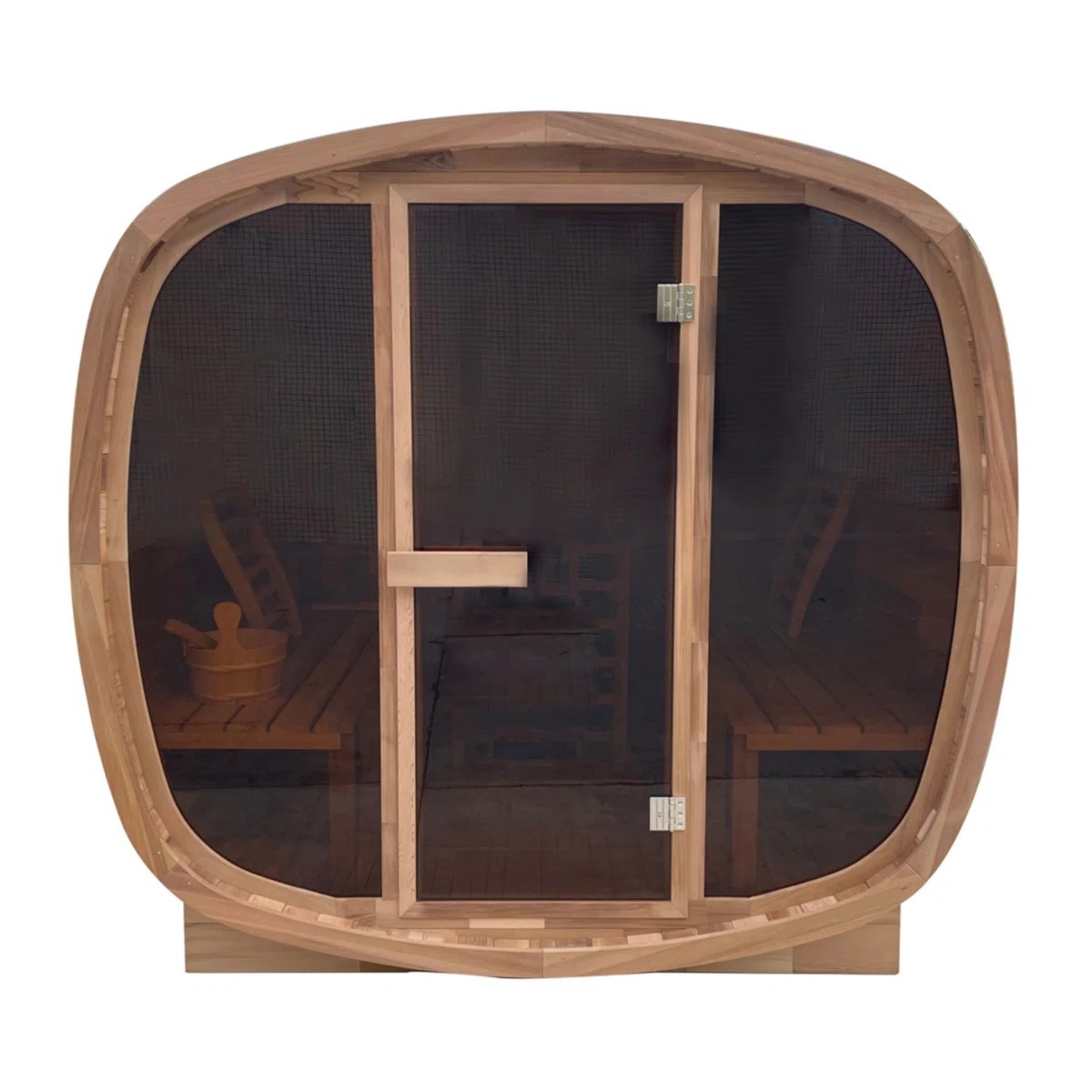 6 Person Resort Sauna Cabin with Large Outdoor Group Layout CSA-407 Side profile
