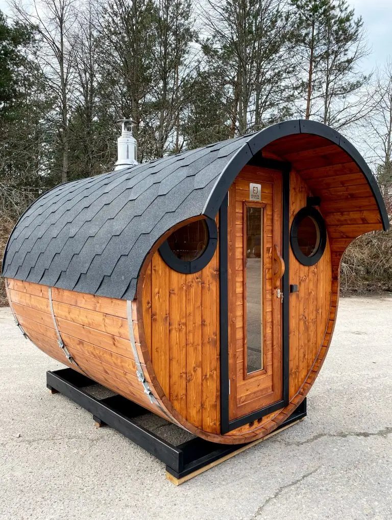 CSA-31 Barrel Sauna with Round Windows, 4-6 Person product image