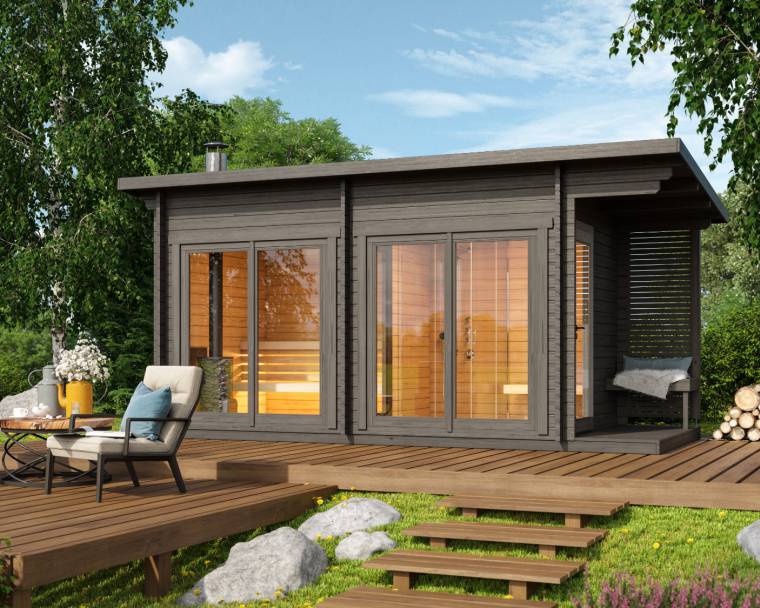 3-4 Person Hemlock Traditional Sauna Room CSA-137 Interior detail
