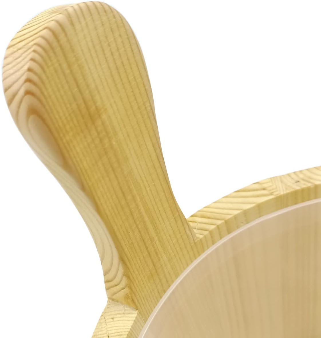 Carbonized Wood Sauna Bucket and Ladle Accessory Set Door and glass