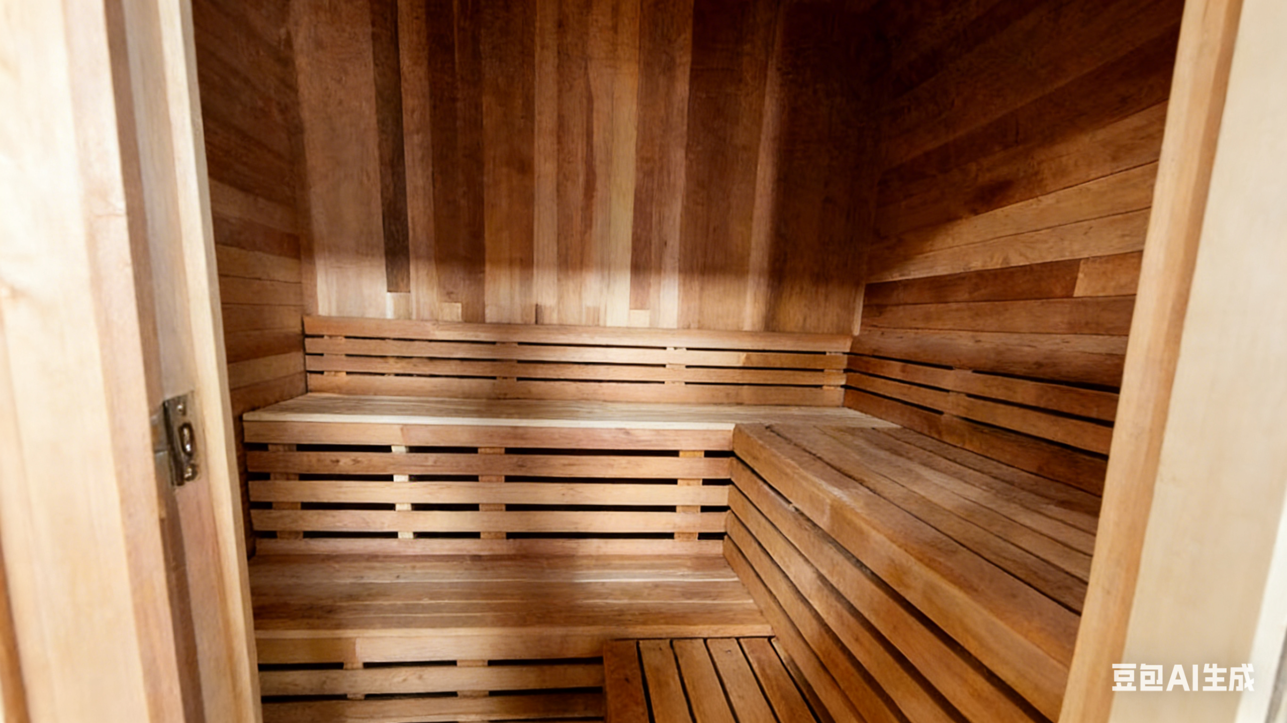 2-3 Person Hemlock Outdoor Sauna Room CSA-369 Interior detail