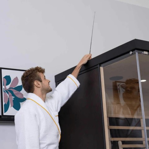 Portable Infrared Sauna Booth for Small Home Rooms CSA-355 Interior detail