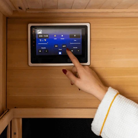 Portable Infrared Sauna Booth for Small Home Rooms CSA-355 Door and glass