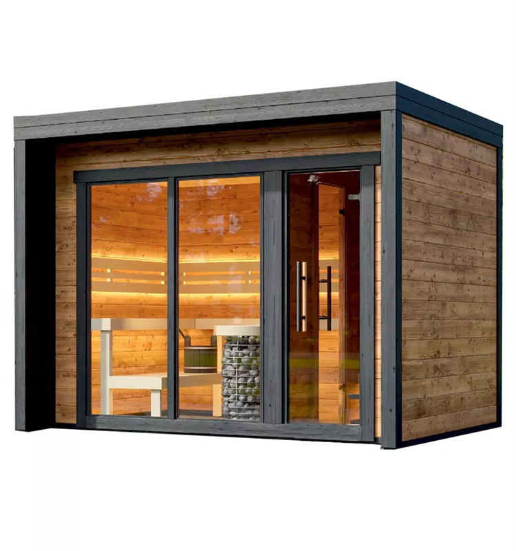 6 Person Outdoor Traditional Sauna Cabin CSA-455 Interior detail