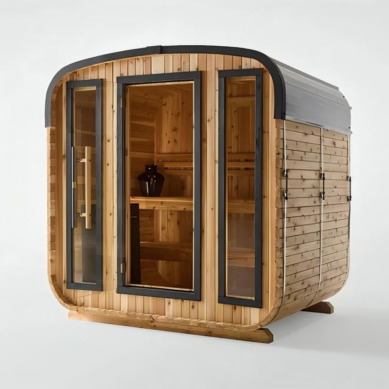 Wood Outdoor Barrel Sauna Cabin CSA-193 Interior detail
