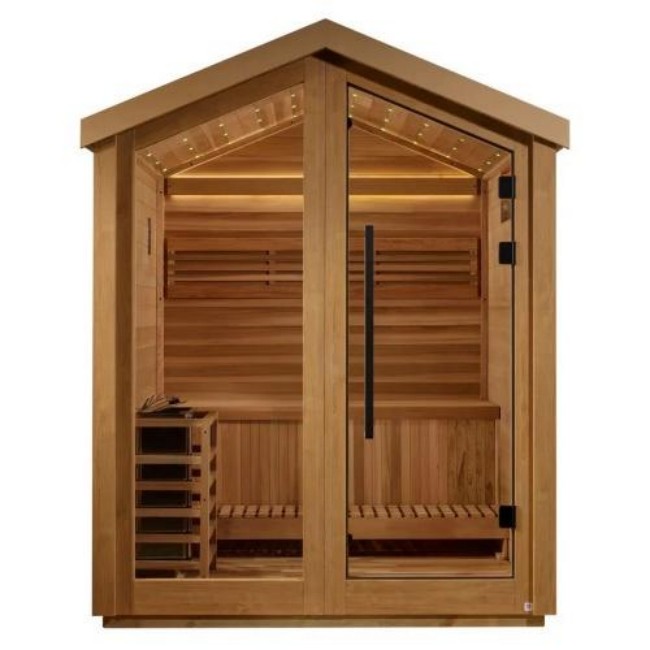 2-4 Person Wood Outdoor Traditional Sauna Room CSA-221 Side profile