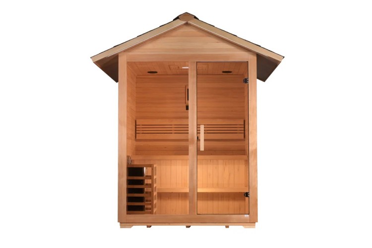4-6 Person Wood Outdoor Steam Sauna Room CSA-173 Interior detail