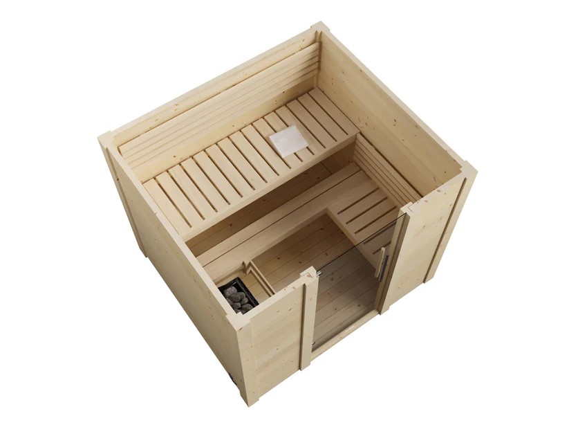 Clean-Line Waterproof Outdoor Sauna Cabin CSA-411 Exterior angle