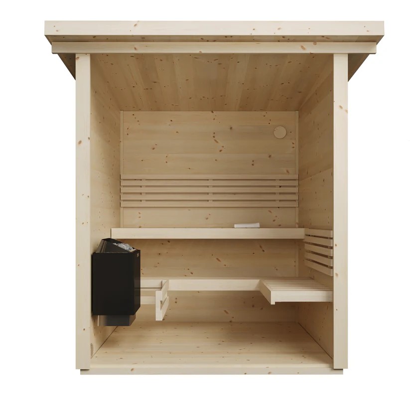 Clean-Line Waterproof Outdoor Sauna Cabin CSA-411 Interior detail