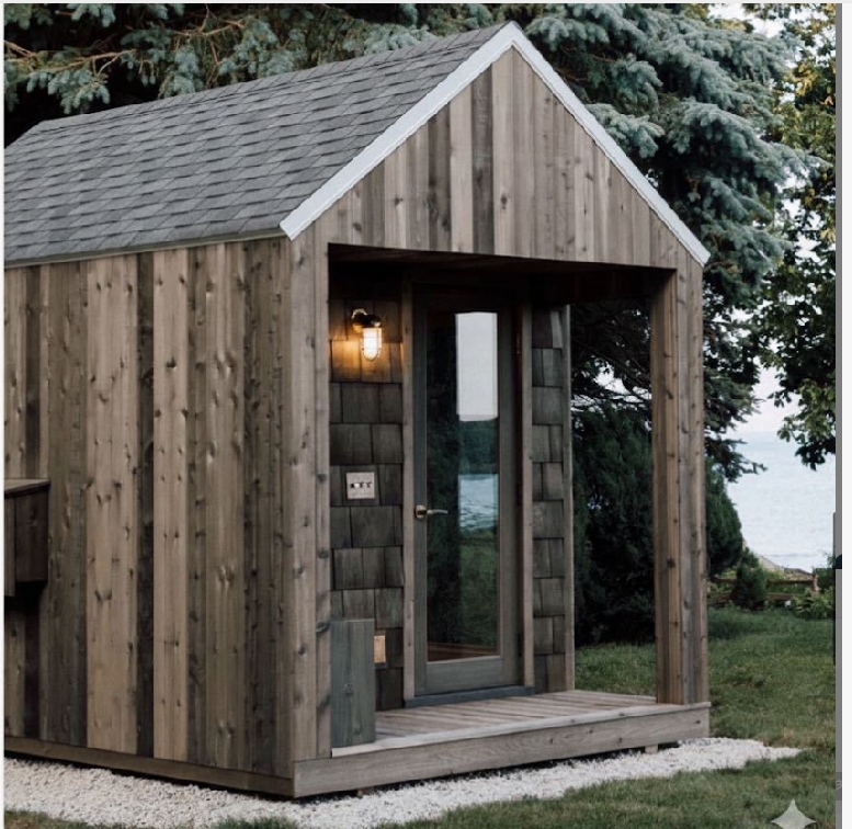 Commercial Grade Outdoor Solid Wood Sauna - Custom Size Spa Sauna with Waterproof Roof Interior detail