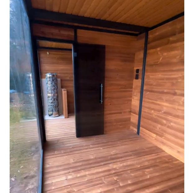 Commercial Grade Outdoor Wooden Sauna Suite 10-Person Capacity for Hotel Resort Spa Buyer reference