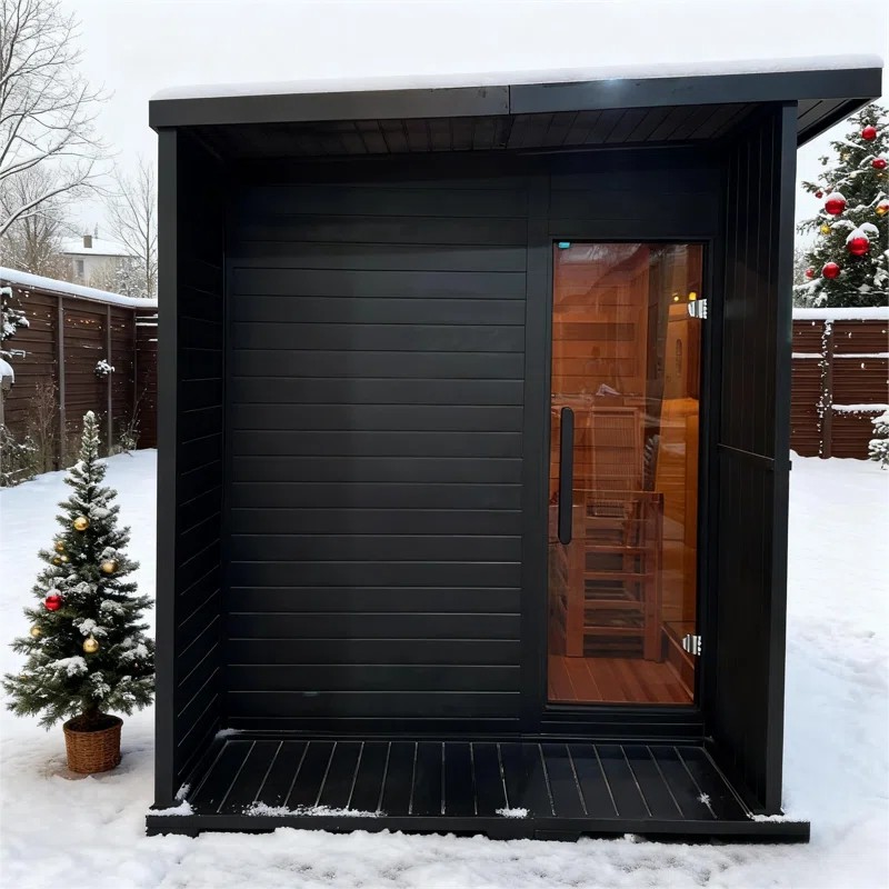 Commercial Outdoor Sauna Cabin for Resort Backyards and Hotels CSA-380 Exterior angle