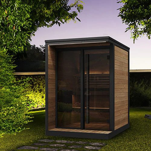 Commercial Wooden Sauna House - Outdoor Resort Spa Sauna with Moisture-Proof Wood Export Standard Door and glass