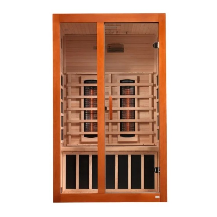 2 Person Wood Far Infrared Sauna Cabin CSA-195 Exterior angle
