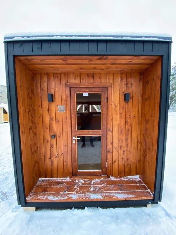 Contemporary Backyard Sauna Hut with Integrated Terrace CSA-271 Main view