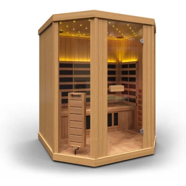 Faceted Corner Infrared Sauna with Star-Light Ceiling CSA-279 product view 1