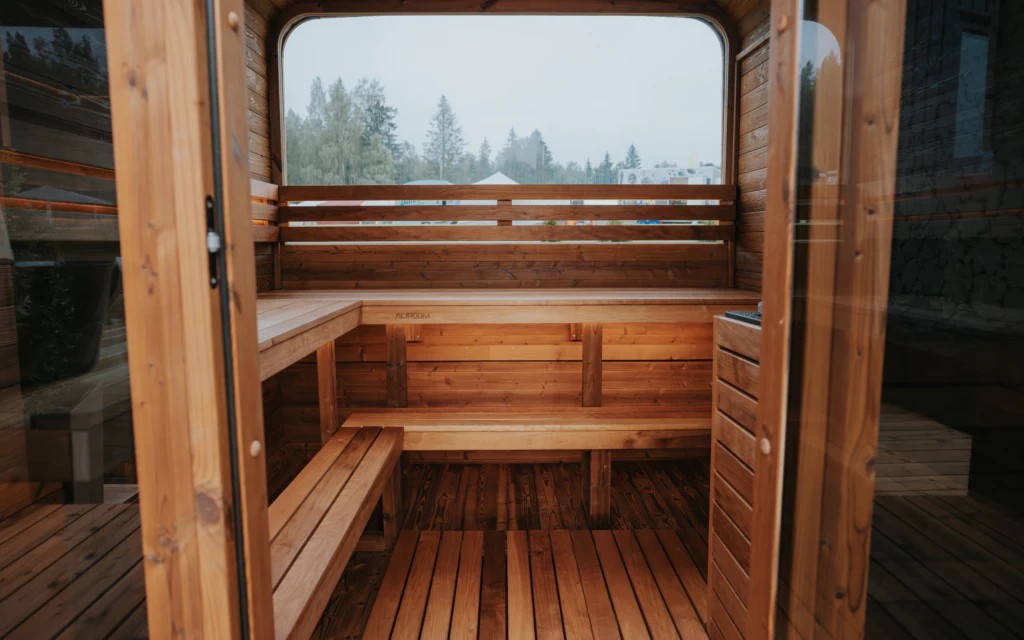 Curved Roof Red Cedar Barrel Sauna for Dealer Programs Cabin CSA-501 Buyer reference