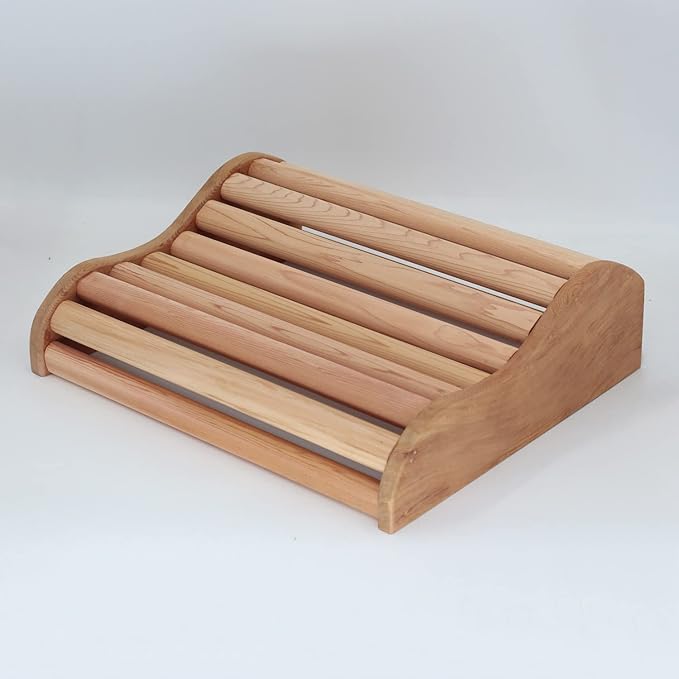 Canadian Cedar Sauna Headrest Accessory Reference Door and glass
