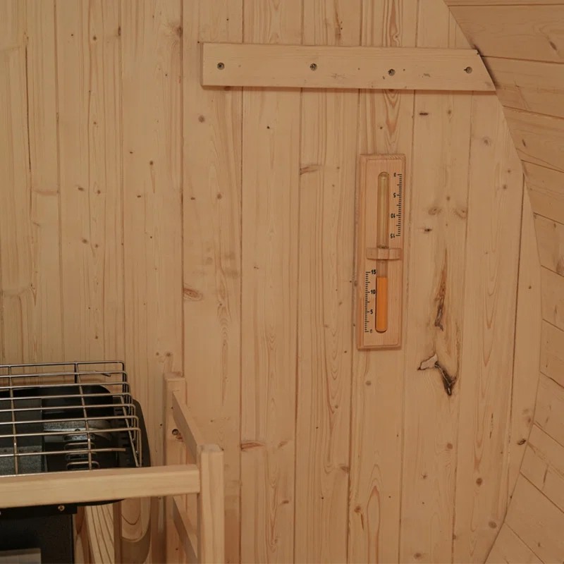 Custom Size Prefab Outdoor Wooden Sauna House Interior detail