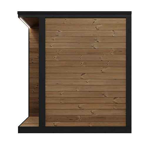 Custom Weather-Resistant Wooden Sauna - Outdoor Garden Villa Sauna House with Dry Heater Side profile