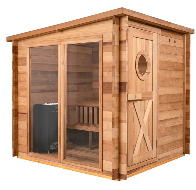 Hemlock Outdoor Sauna Room with Stove Option with Stove Option CSA-382 Buyer reference