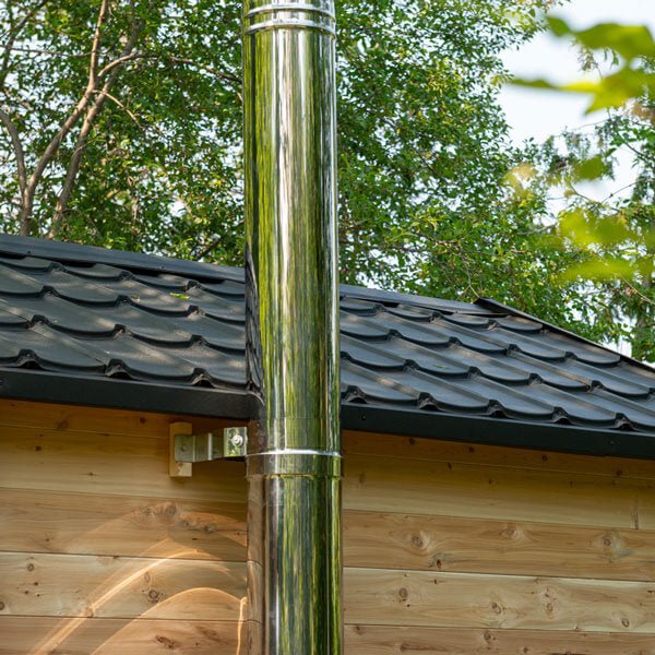 Customizable Outdoor Wooden Sauna House Garden Sauna Room with Ventilation Side profile