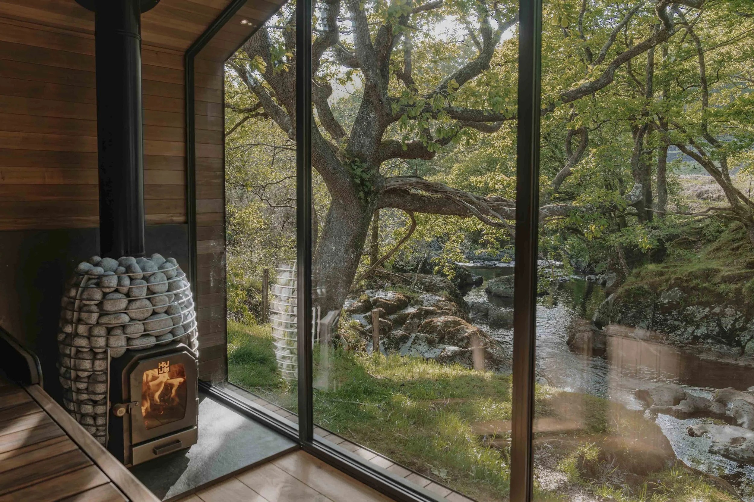 3-6 Person Custom Outdoor Wood Sauna with Personalized Layout CSA-390 Interior detail