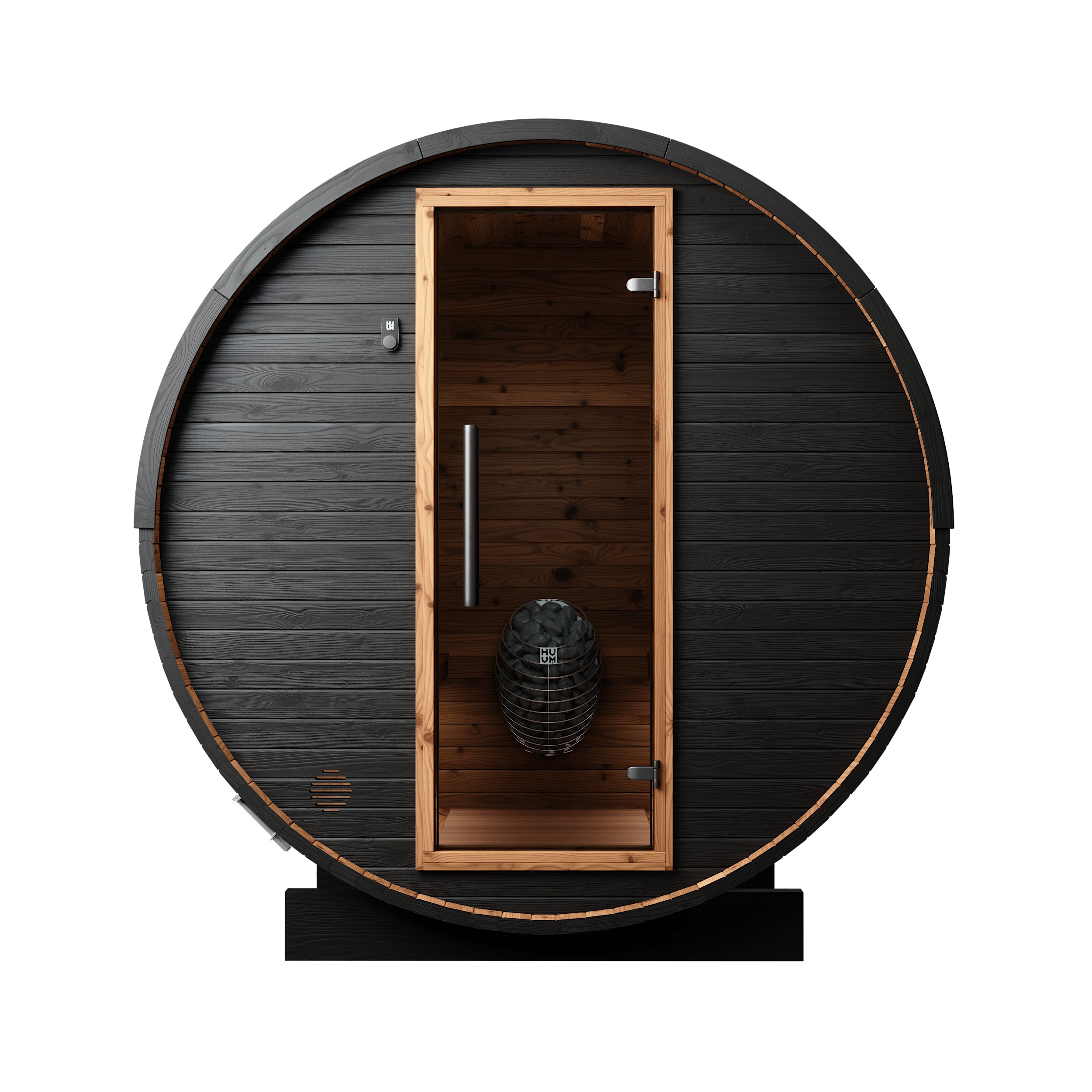 4 Person Wood Outdoor Barrel Sauna CSA-111 Side profile