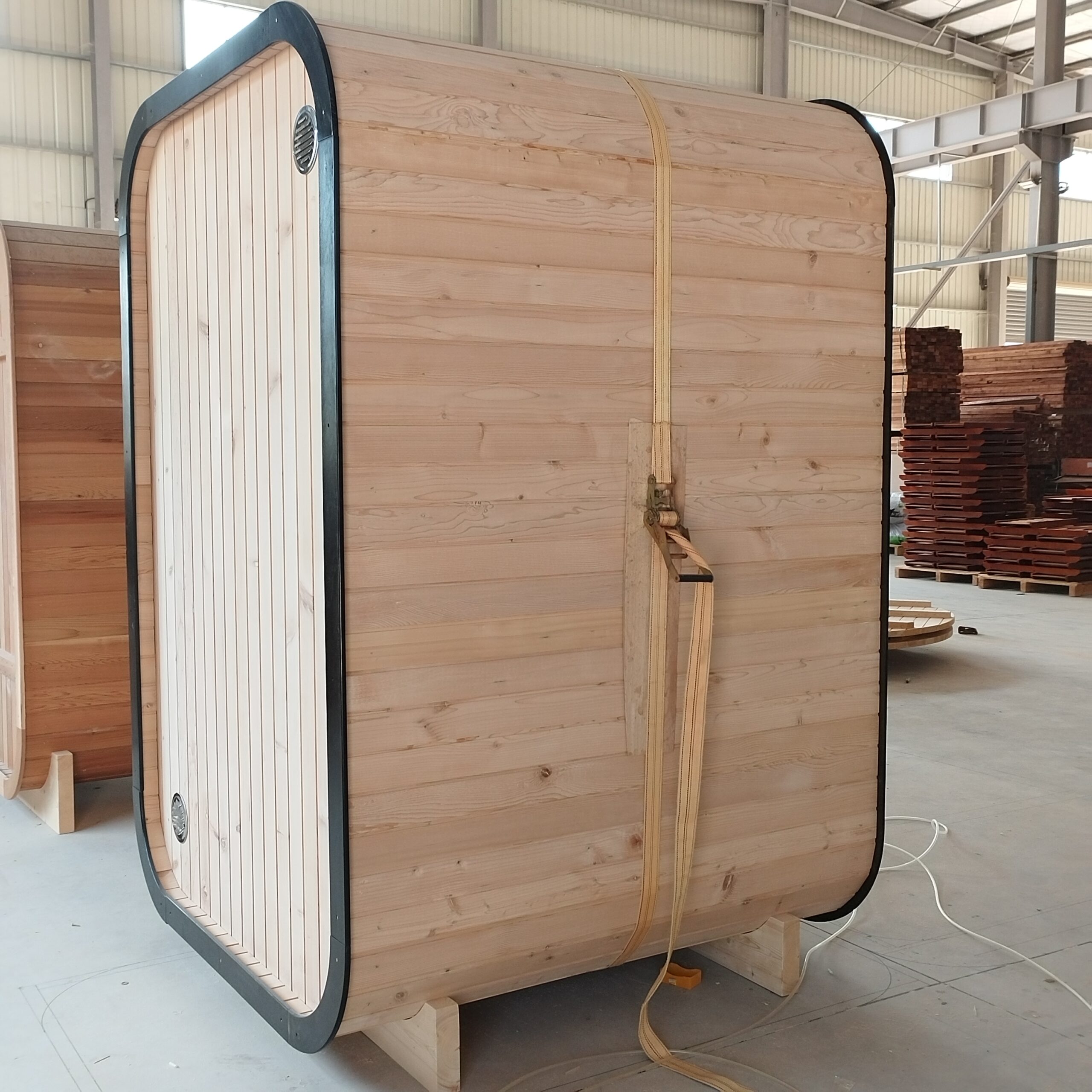 Durable Finnish Pine Electric Sauna Room Modern Solid Wood 220V Wet Steam Function Control Panel Transom Windows Villa Outdoor Buyer reference