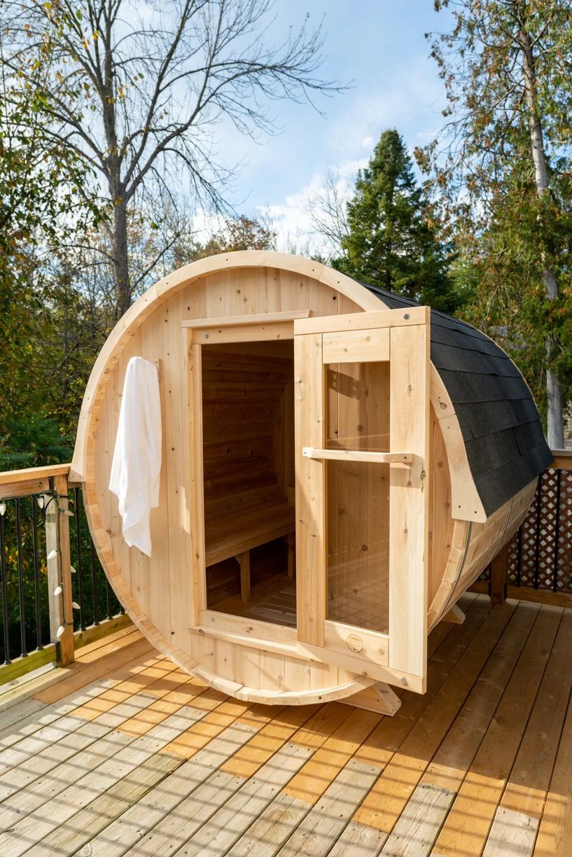 6 Person Pine Outdoor Sauna Cabin for Backyard Projects product image