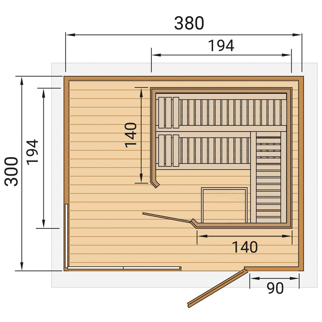 Eco - Friendly Outdoor Wooden Sauna House Natural Solid Wood Sauna Room Buyer reference
