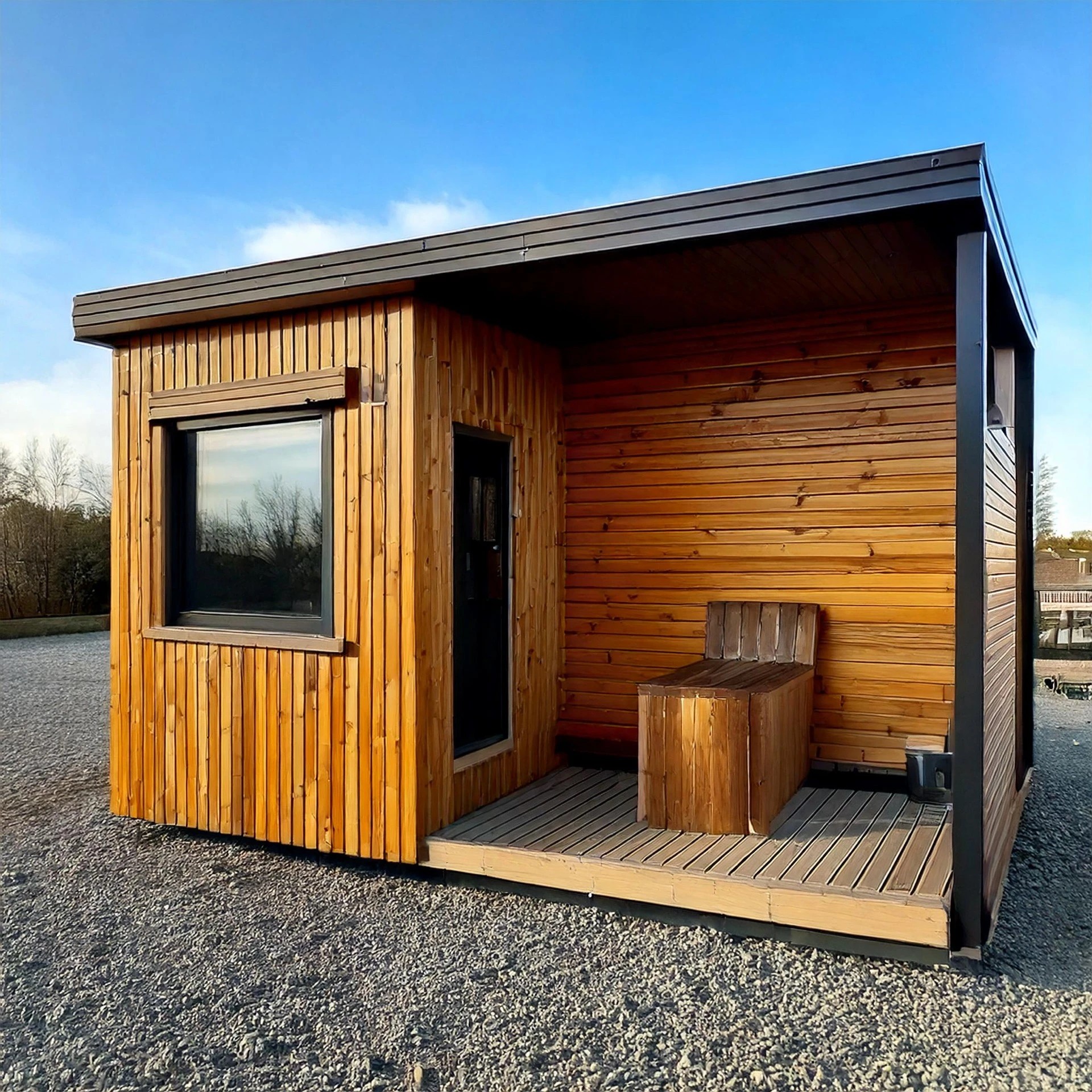 Red Cedar Sauna Room CSA-123 Door and glass