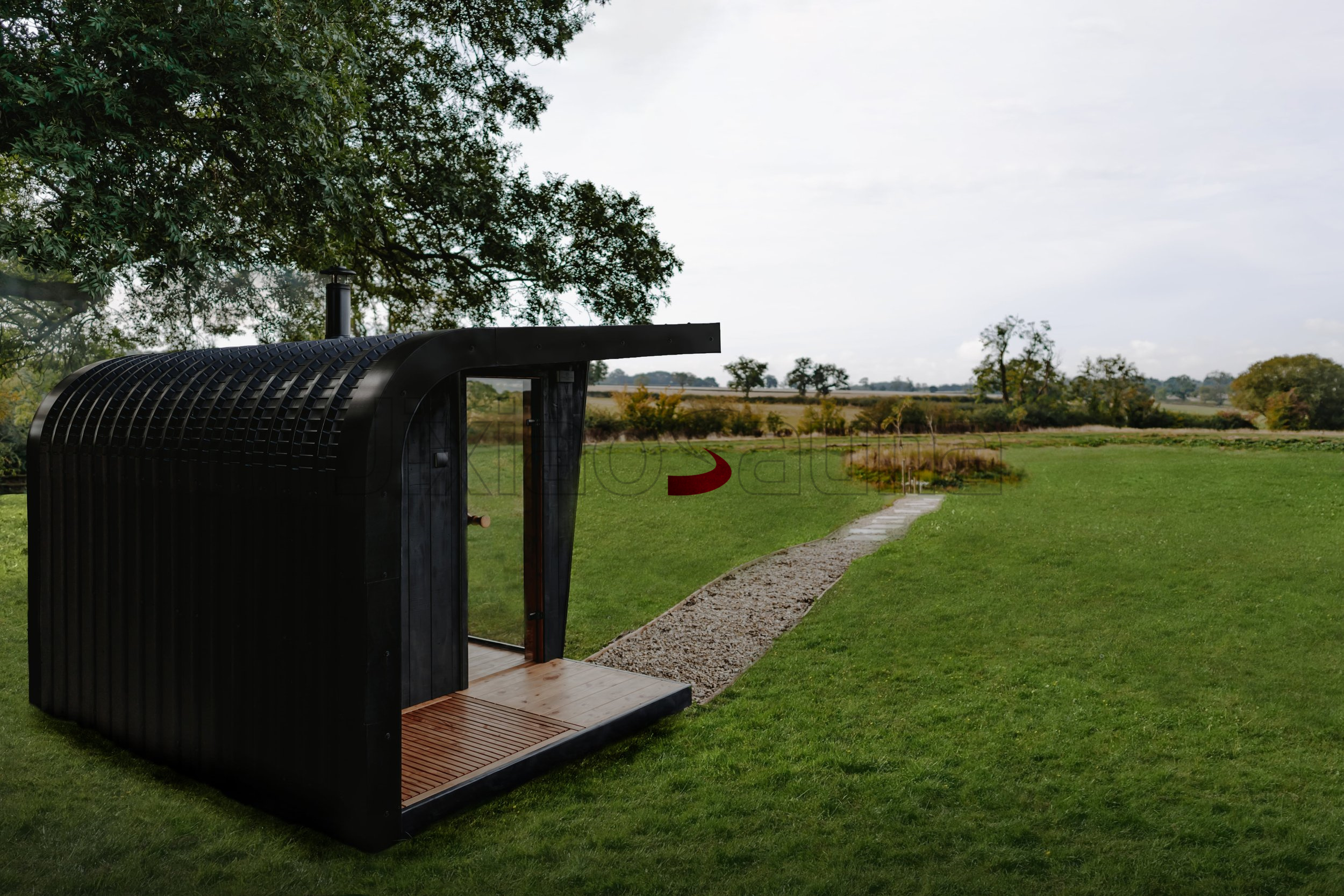 Curved Outdoor Wood Stove Sauna Cabin CSA-540 product image