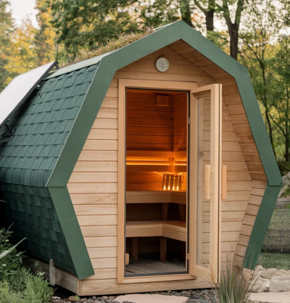 Hexagonal Outdoor Wood Sauna Cabin CSA-547 product image