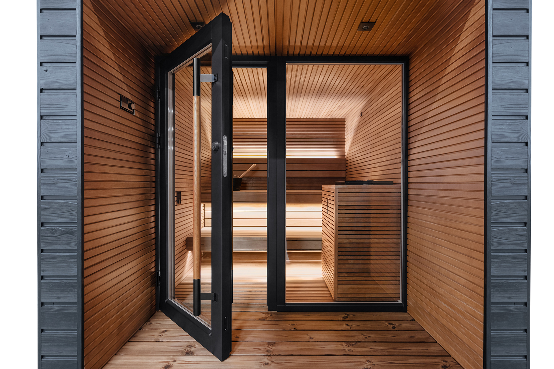 Pre-Assembled Outdoor Sauna Cabin with Porch CSA-552 product image