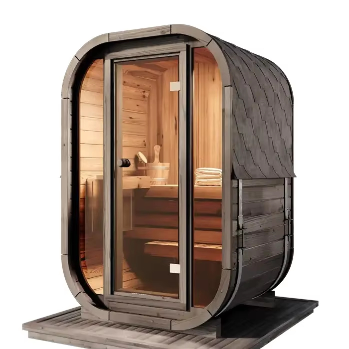 Outdoor Wood Barrel Sauna Cabin CSA-493 product image