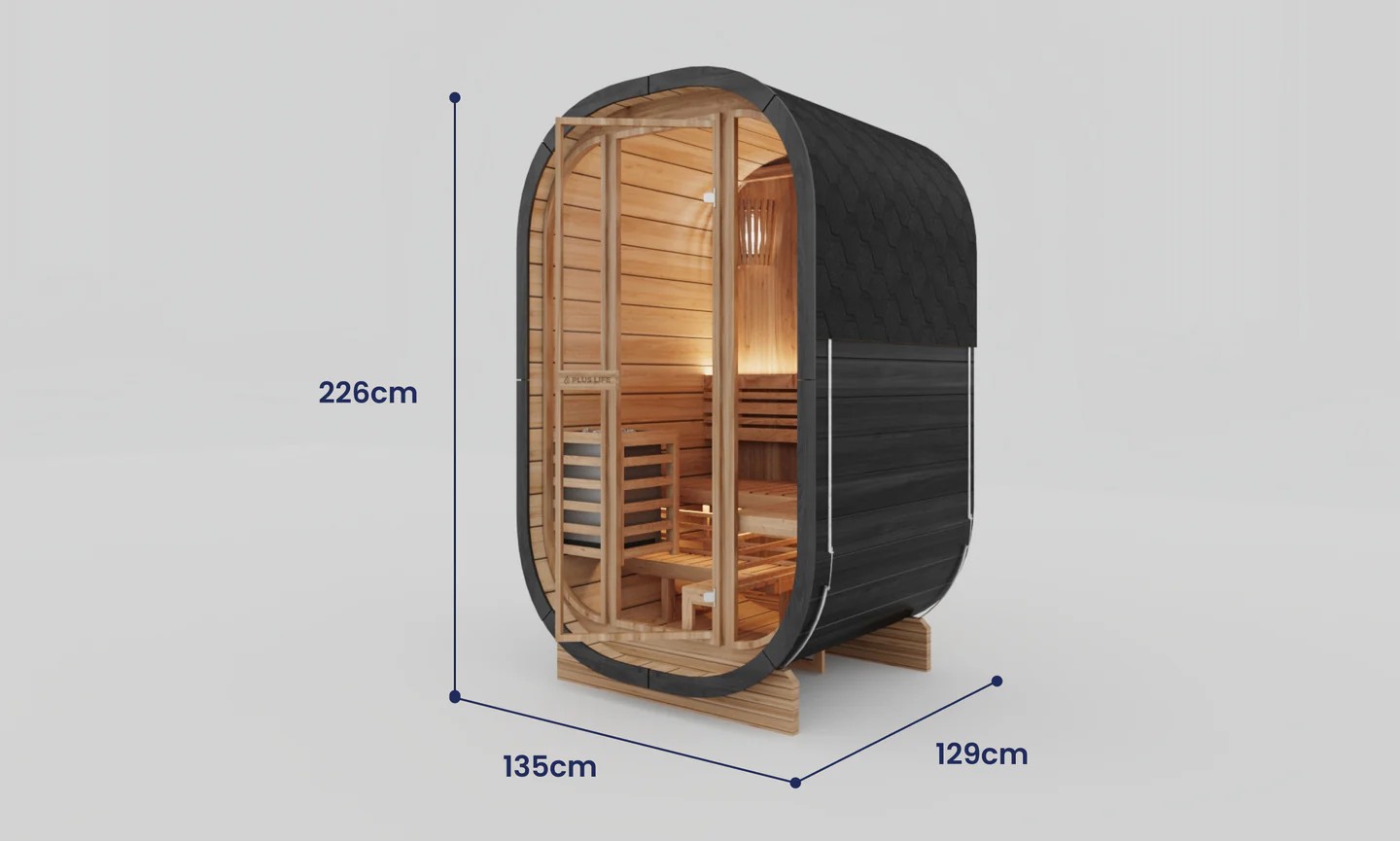Outdoor Wood Barrel Sauna Cabin CSA-493 product image