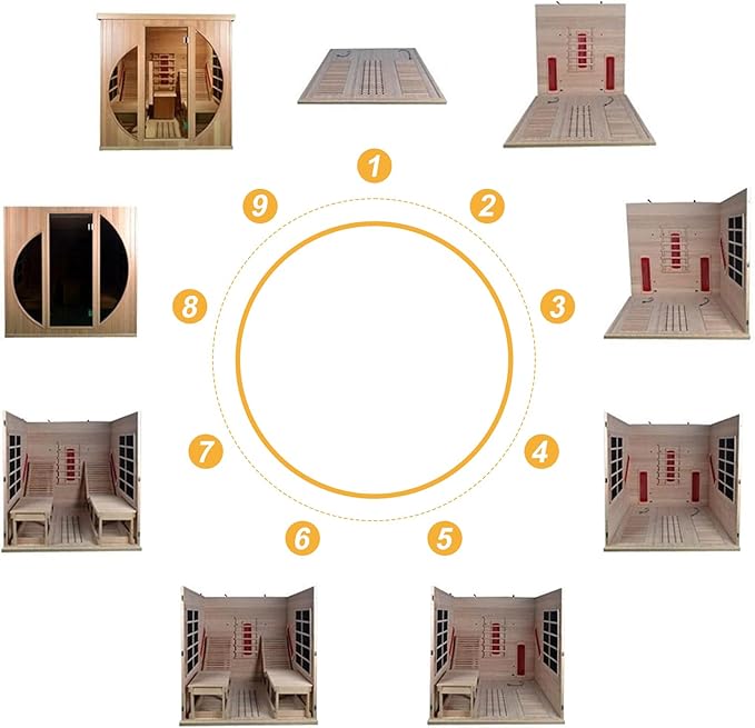 Double Lounge Far Infrared Sauna Cabin CSA-345 product image