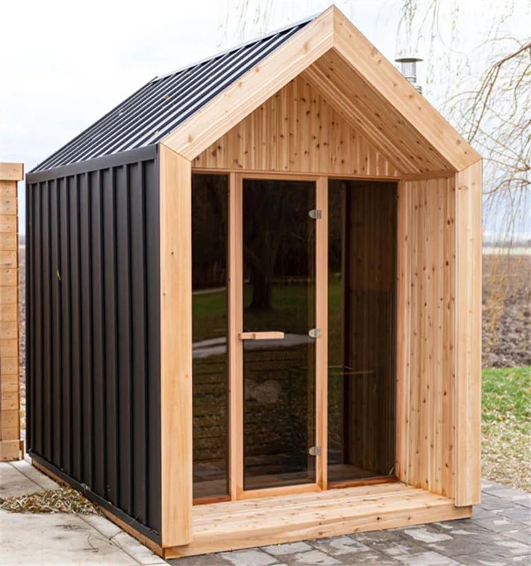 CSA-12 Finnish-Style Outdoor Steam Sauna Cabin Cabin finish detail