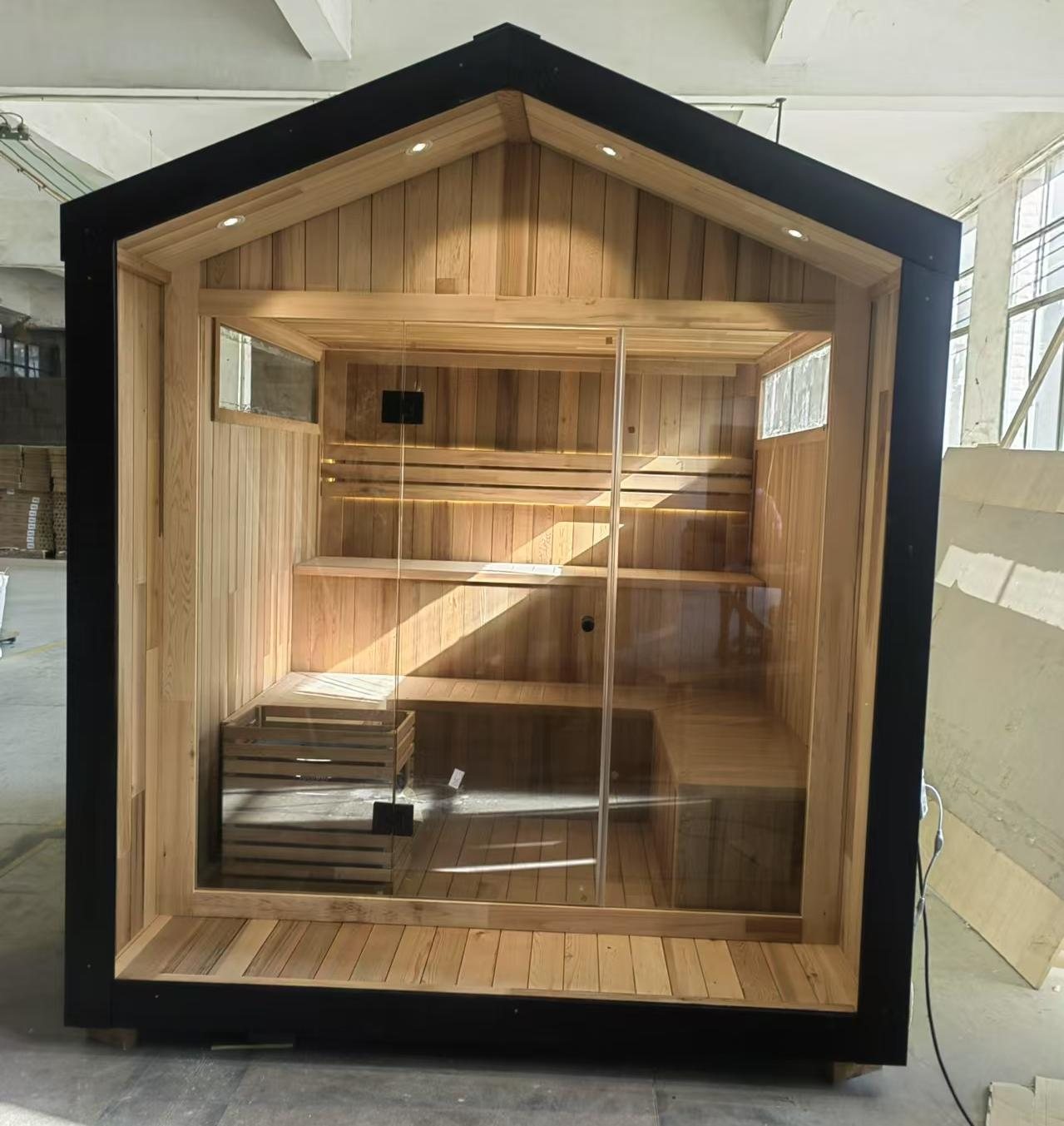 Gable Frame Prefab Wood Sauna Cabin product image