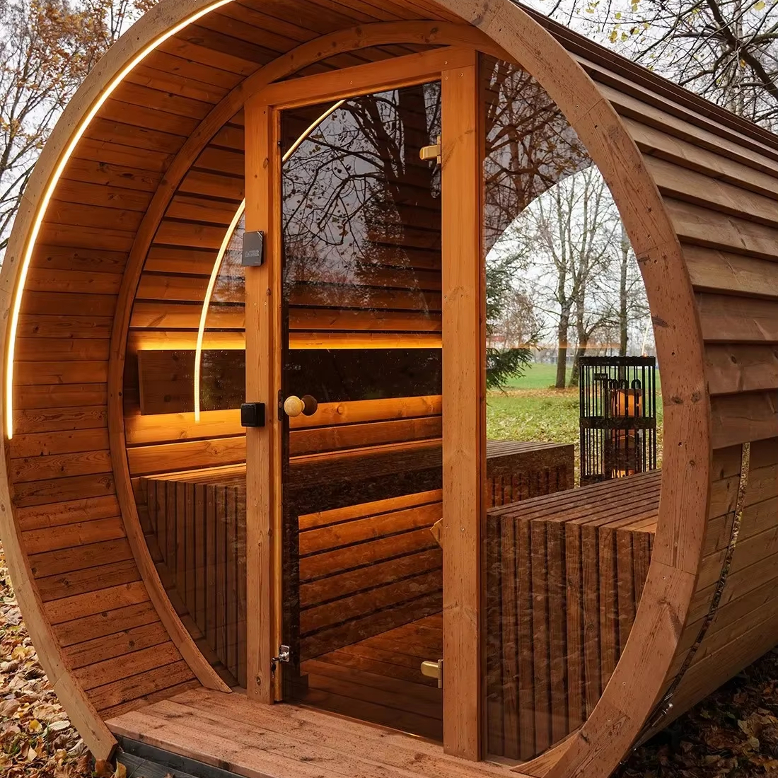 Wood Outdoor Barrel Sauna CSA-446 product image