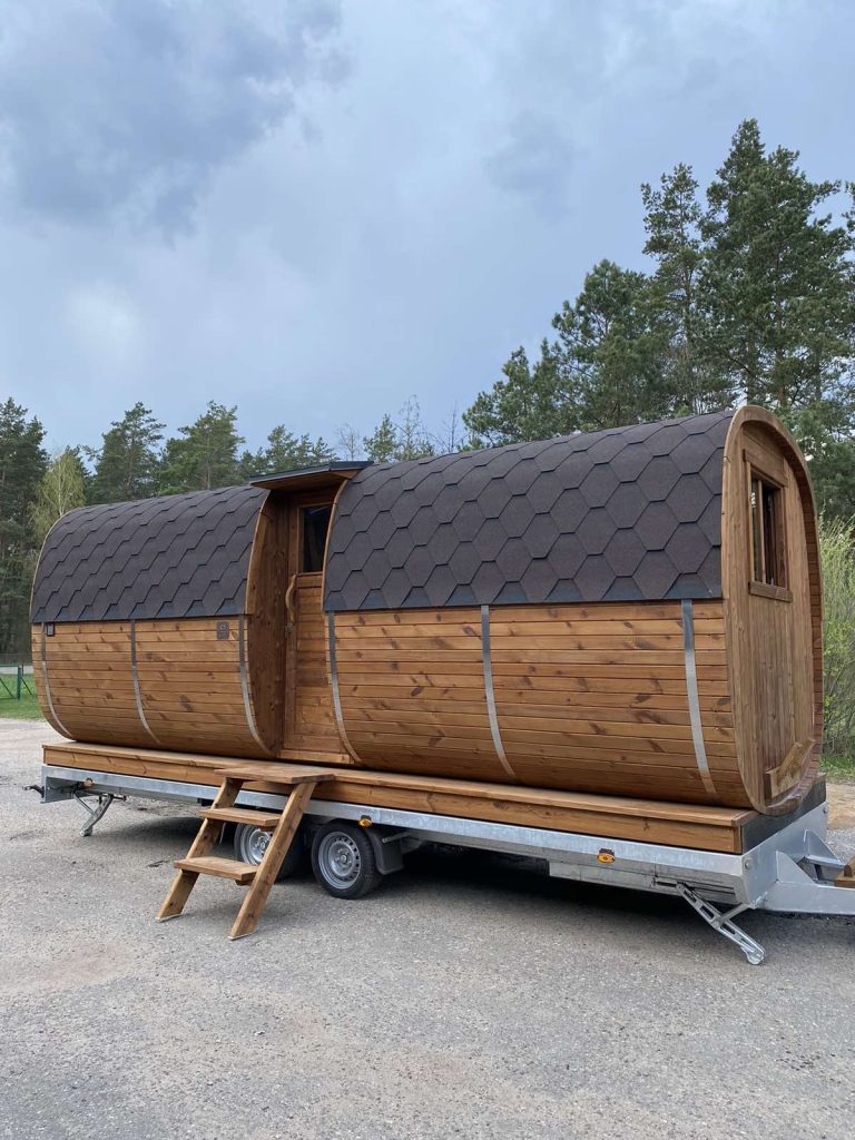 Trailer Mounted Outdoor Wood Sauna Cabin CSA-442 product image