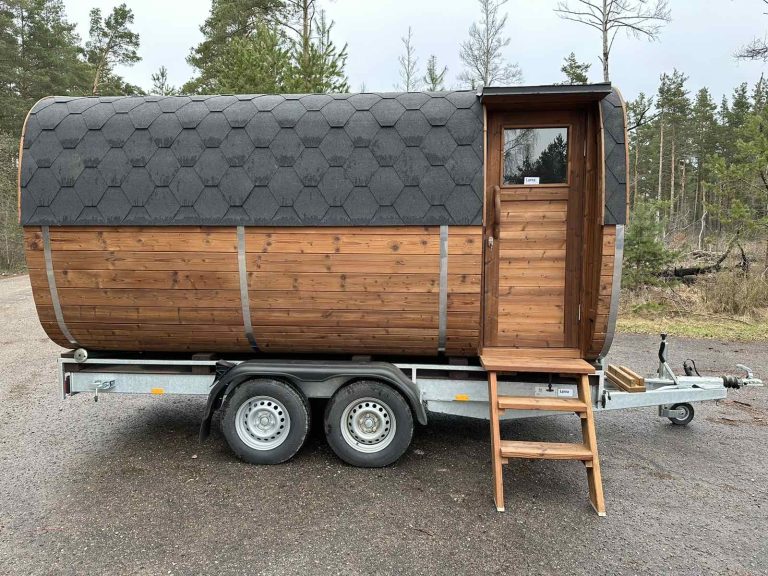 Trailer Mounted Outdoor Wood Sauna Cabin CSA-442 product image