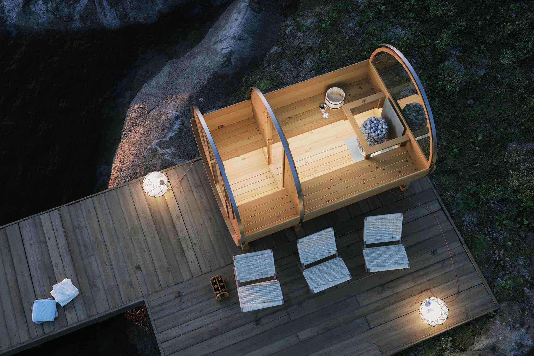 Heavy Duty Wooden Outdoor Sauna Room With Ventilation System Anti-Corrosion for Long-Term Use Buyer reference